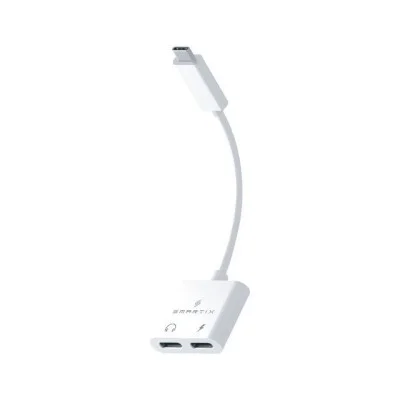 Smartix Premium 2 ln 1 USB-C Hub OIC1nk Pro 1 USB-C Audo + Chargng 1 - White